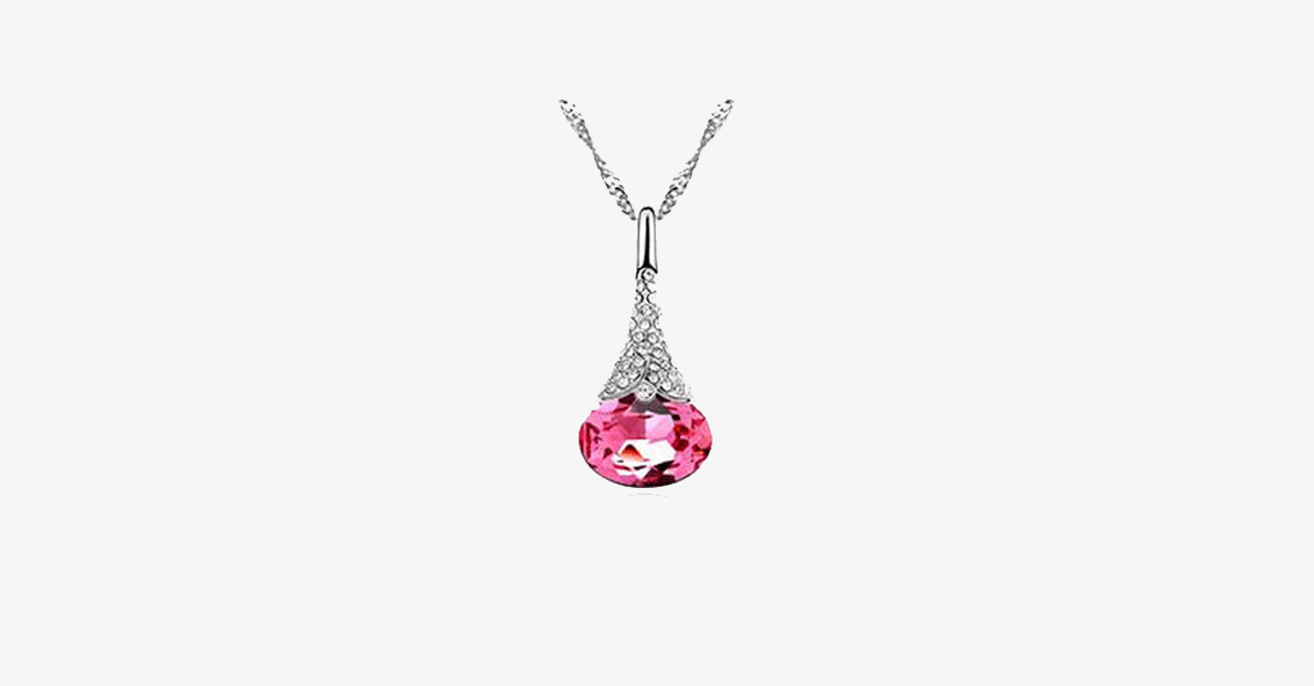 Norvo | Crystal Water Drop Pendant - Multicolor Østerrikske Krystaller med Hummerlås