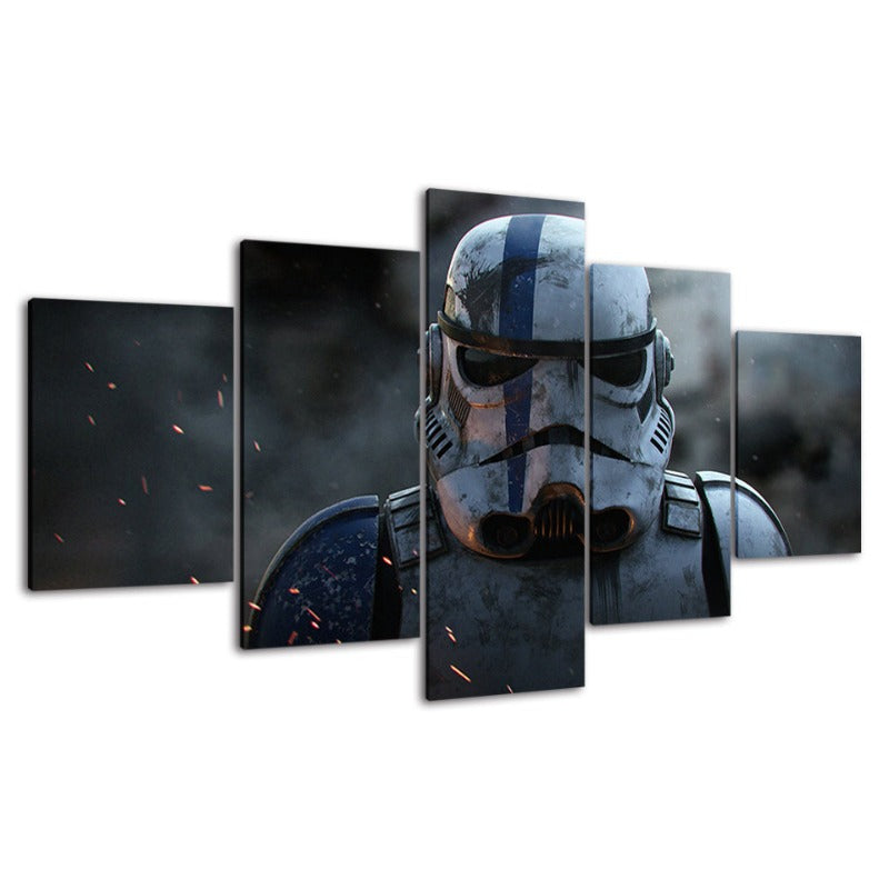 Norvo | Stormtrooper Star Wars - 5 Delt Lerret Veggkunst - Høyoppløselig Trykk