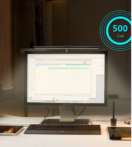 Norvo | Bærbar datamaskin LED arbeidslys, med USB, øyebeskyttelse og justeringsfunksjon for lysfarge, for studier og lesing