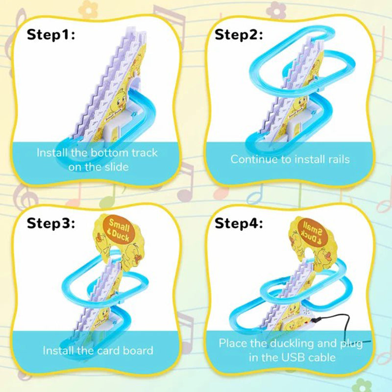 Norvo | Morsom Automatisk Trappetrinn-Klipping Andunger Tegneserie Racebane Sett