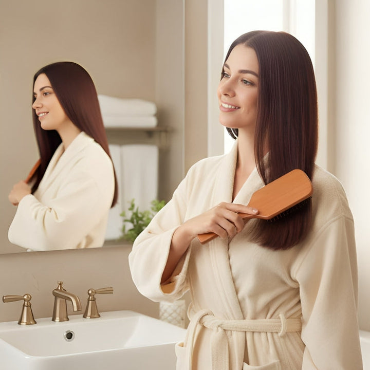 Static Detangling Brush – Frizz Control – Air Cushion Pad – Reduces Breakage – Adds Smooth, Shiny & Healthy-Looking Hair Norvo