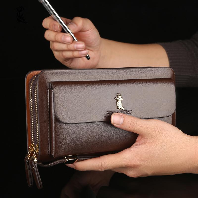 Norvo | Dubbel Glidelås Lommebok for Menn