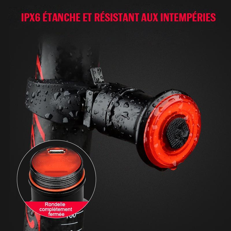 Norvo | VeloSafe Slim – USB-oppladbart intelligent sykkel baklys med bremsesensor