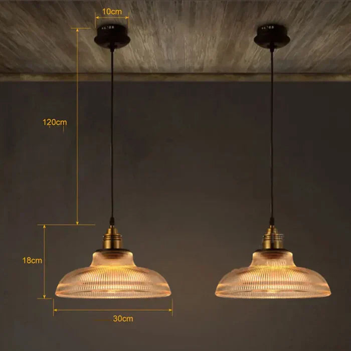 Norvo | Glass Pendant Light | Adjustable Cable, Warm Light Effect & Ideal for Kitchen and Dining Spaces