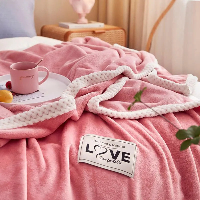 Norvo | Flanell Fleece Kosepledd i Rosa