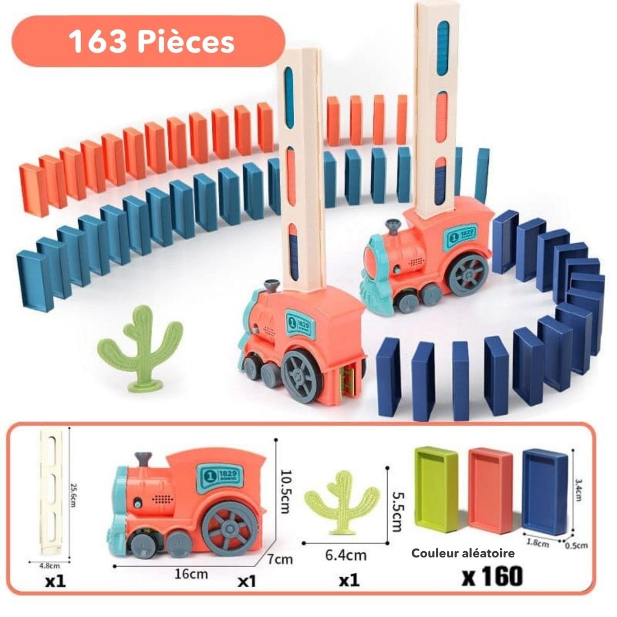 Norvo | Automatisk Domino Tog | Kreasjonelt Utdanningsleketøy for Barn