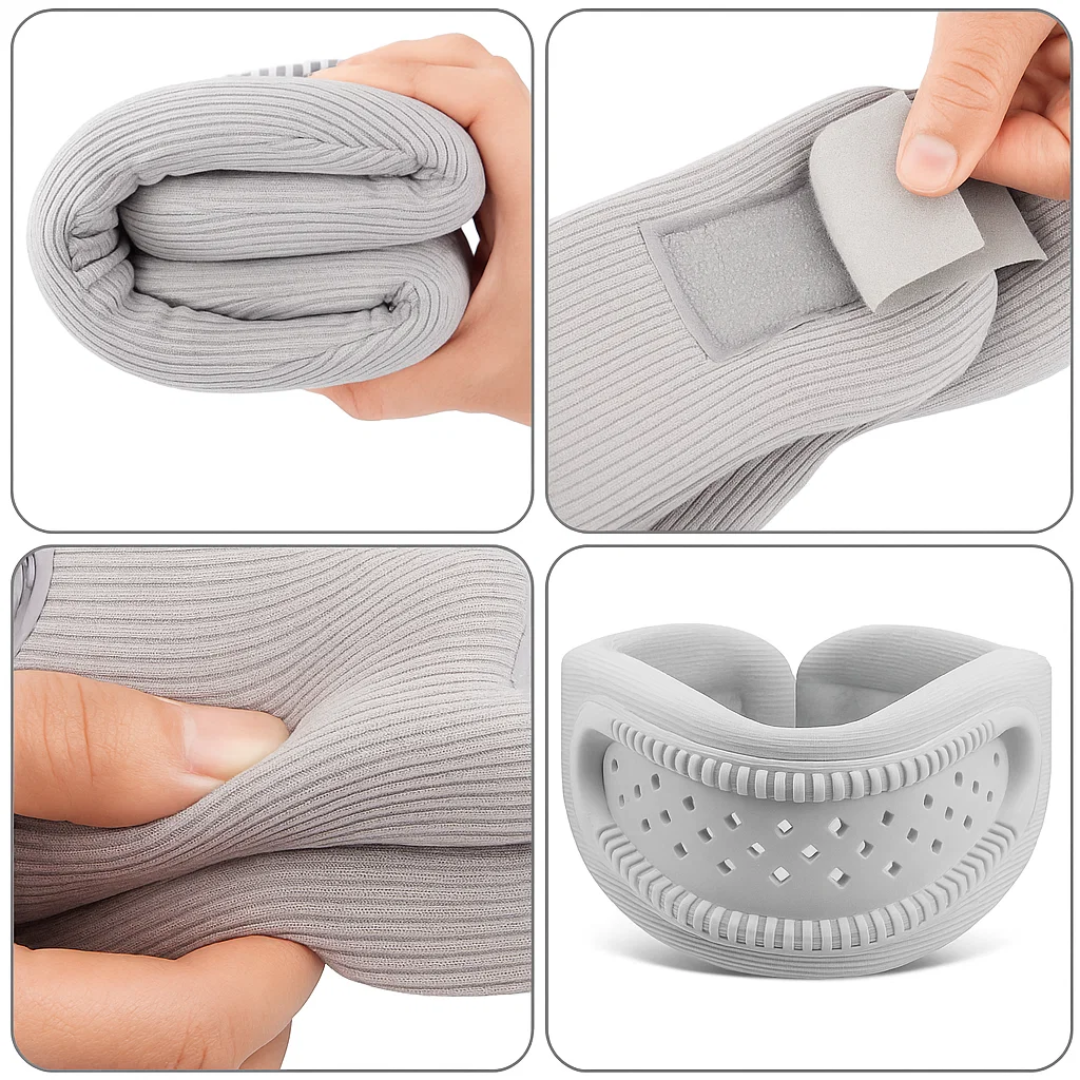 Lettvektig nakkestøttebind - Skummateriale, pustende design - Smertelindring for kontor og søvn Norvo