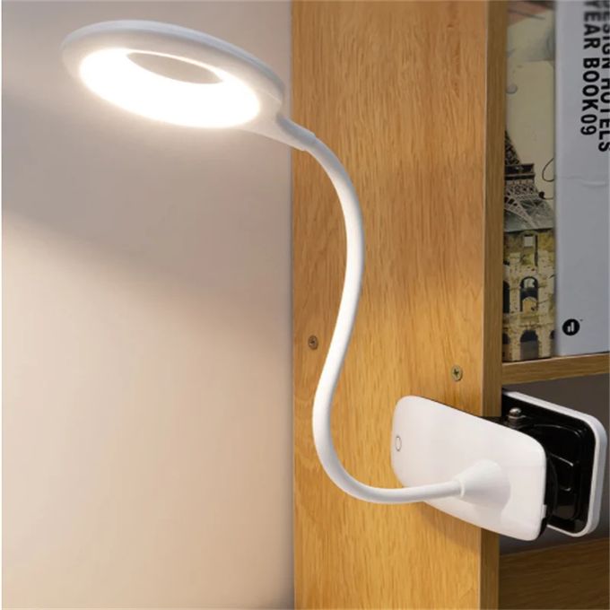 Norvo | Oppladbar LED Bordlampe med Klemme – Justerbar Skrivebordslampe for Hjemmekontor og Studier