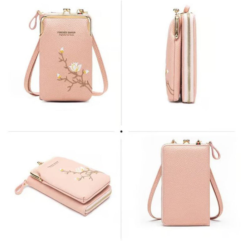 Norvo | Brodert kvinne crossbody lommebok