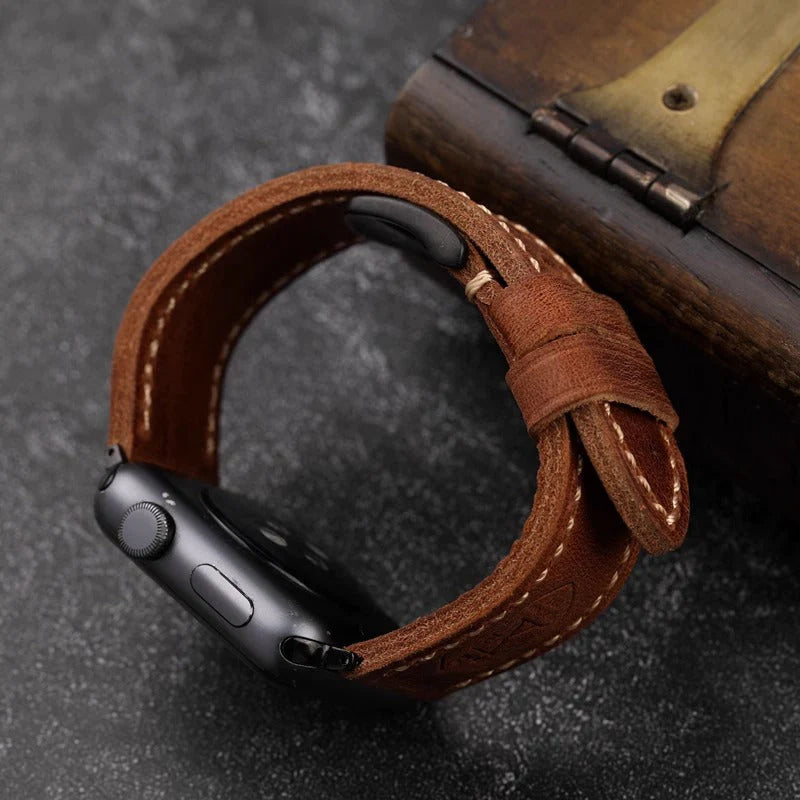 Norvo | Håndlaget Vintage Skinn Apple Watch Band