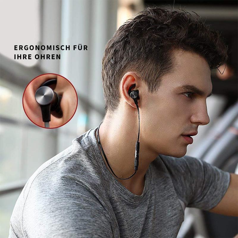 Norvo | Bluetooth-Hodetelefoner, Stereo In-Ear Hodetelefoner, Sikker Passform For Sport, Treningssenter, Reise (Vanntett, Støyreduserende Mikrofon)
