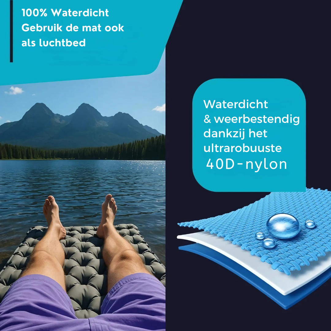 Norvo | AirLite Selvoppblåsende Liggeunderlag – Lett, Kompakt & 10 cm Tykt Komfort