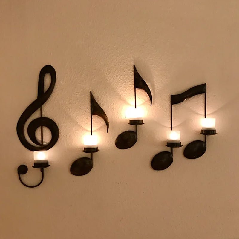 Norvo | LyricGlow - Elegant Lysekrone - Musikknoter - Chic Atmosfære