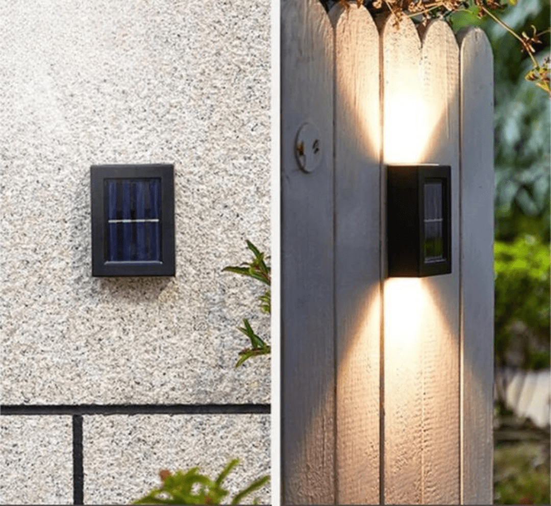 Norvo | Solar-Wandleuchte | Kabellose wetterfeste LED-Beleuchtung | Warmweiß