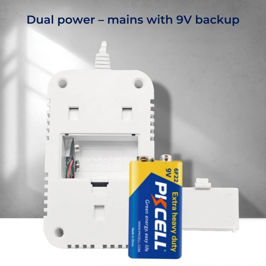 Digital Display – 85dB Høyt Alarm – Hjemmesikkerhetsenhet – Tidlig Varsel Beskyttelse for Familie Norvo