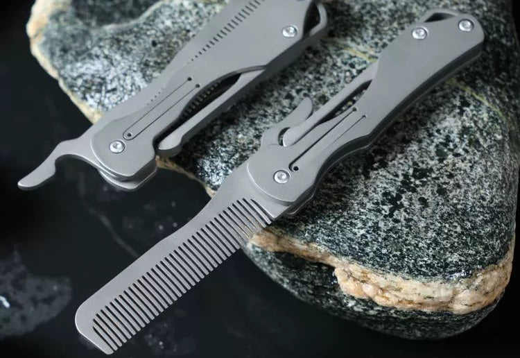 Norvo | Rent Titan Folding Comb - Anti-Statisk Reise Massasje Kam