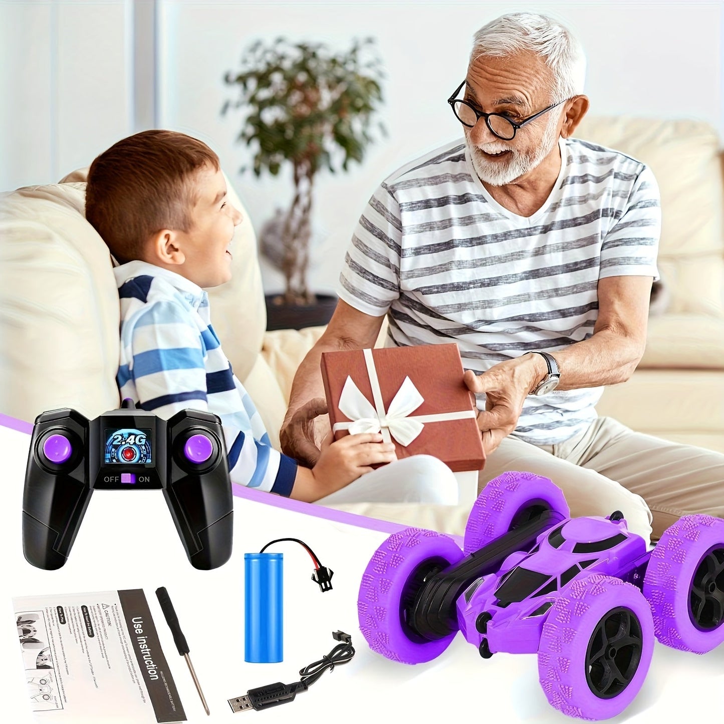 Norvo | Fjernkontroll Stuntbil med Lys