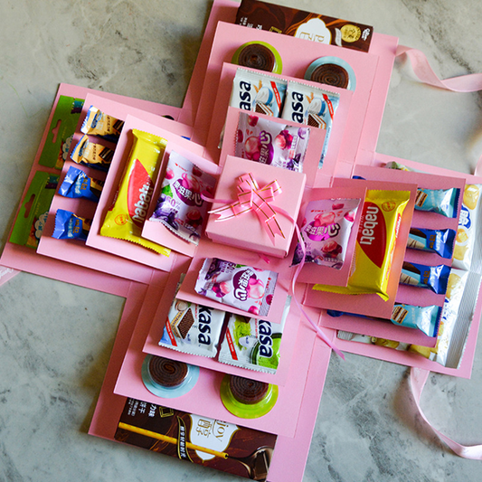 Norvo | DIY Eksploderende Gaveeske | 5-Lags Nestingdesign | Tilpassbar Overraskelsesboks for Spesielle Anledninger