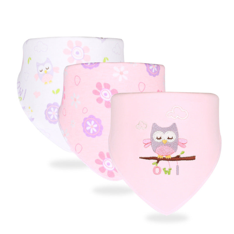 Norvo | Baby-Skjerf-Bib-Sett - Myke Trekantkluter med Søte Design