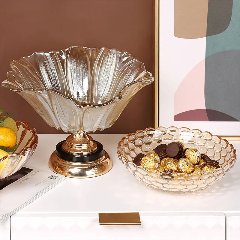 Norvo | Nordisk Vintage Amber Krystall Glass Fat