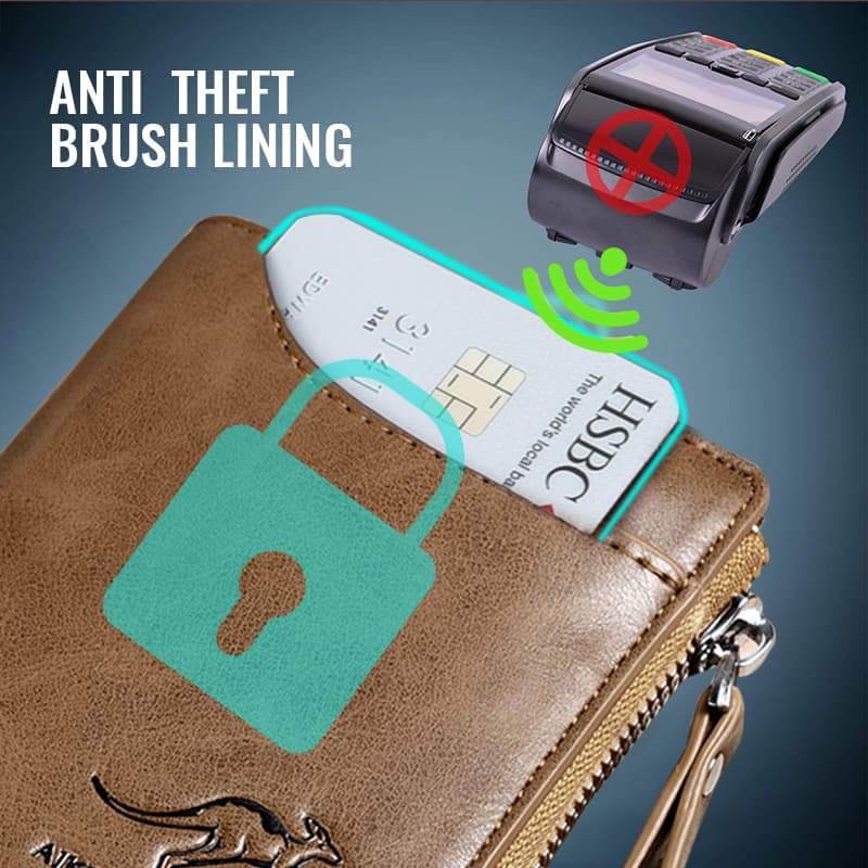 Norvo | Menns Essentials-Multi-funksjonell RFID Blokkering Vanntett Holdbar PU Lær Lommebok