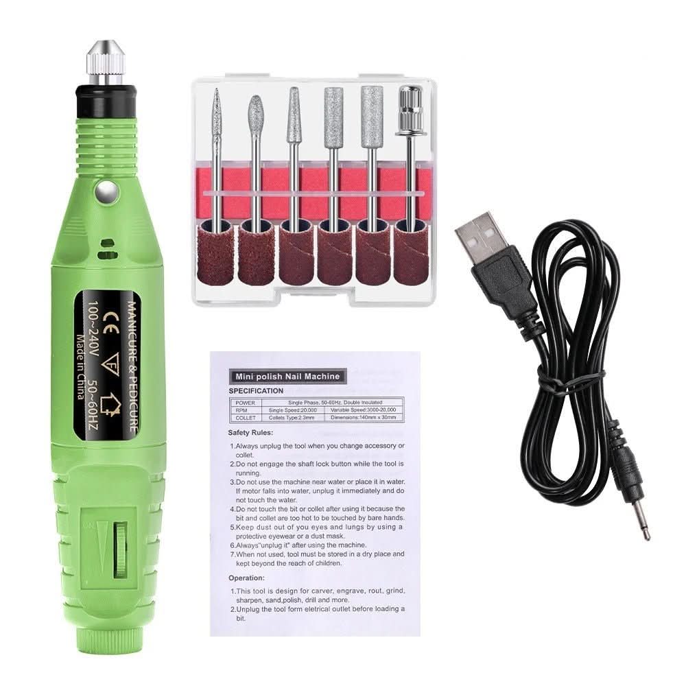 Norvo | Elektrisk 6-i-1 neglepleiesett for manikyr og pedikyr