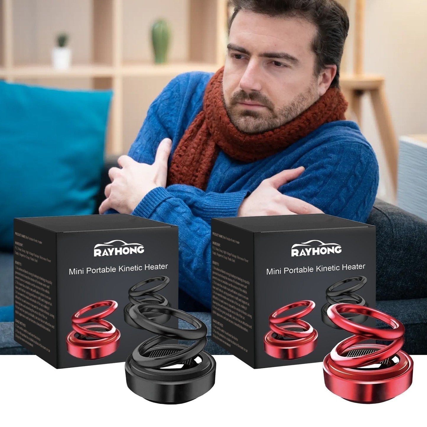 Norvo | Bærbar Bilvarmer | Sol- & USB-ladbar Avisning | Rask Avfrostingsenhet for Biler & Hjem