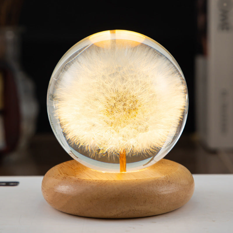 Krystallkule LED natteslys | Norvo