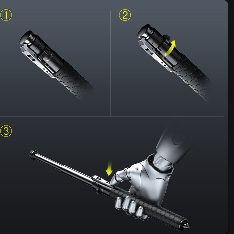 Norvo | Automatisk Vandrestav Sikkerhet Turstang med LED Lys