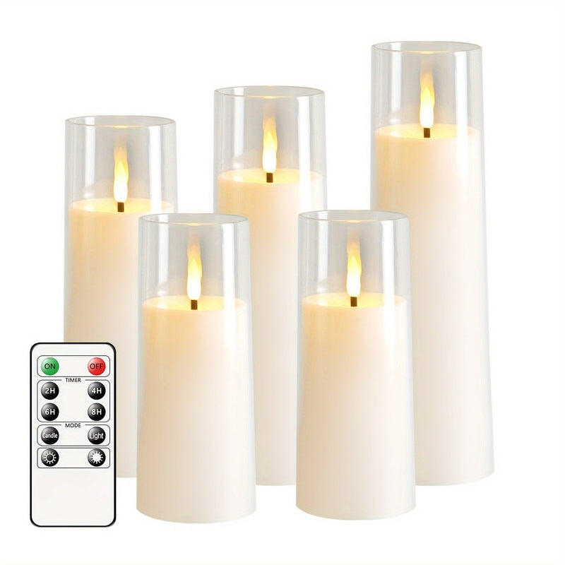 Norvo | HolidaySpark - 5 LED Uten Flamme Stearinlys for Festlig Stemning