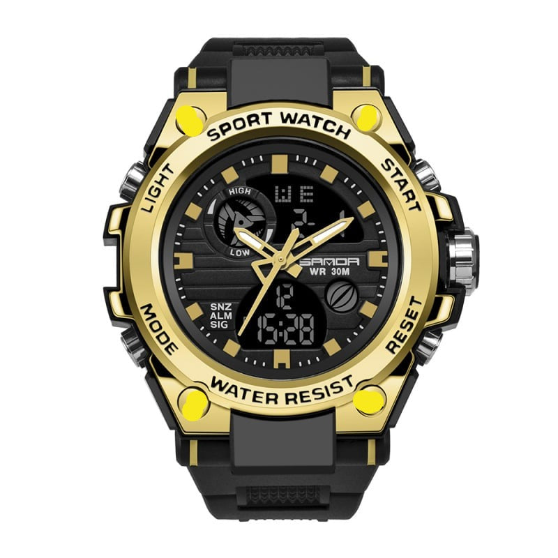 Norvo | Sporty Dual-Display Mode Multifunctional Waterproof Luminous Men's Wristwatch