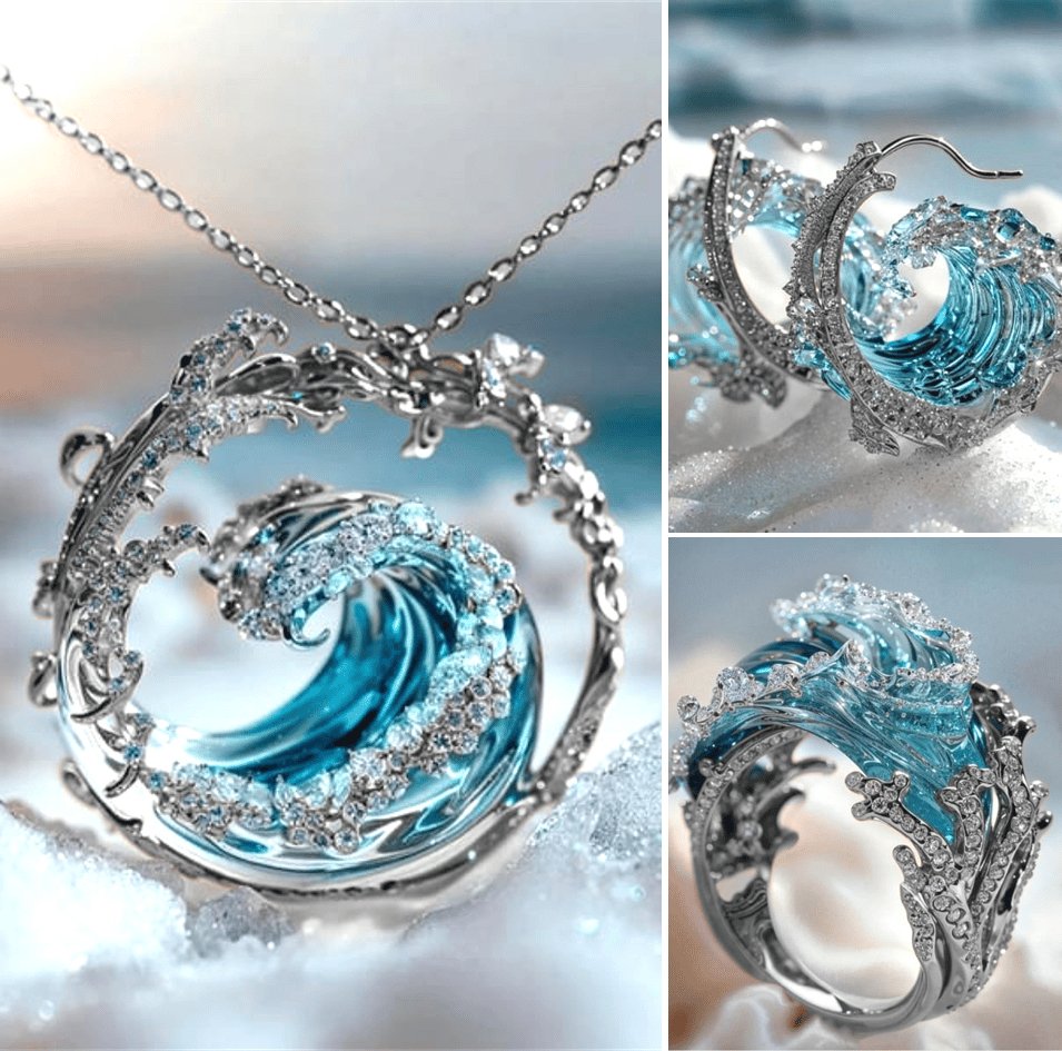 OceanSpirit Necklace - Elegant maritim halskjede i gull/sølv Norvo