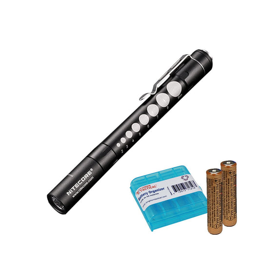 Norvo | Nitecore Mt06Md Penlight Lommelykt - 180 Lumen Led For Medisinsk Bruk, Svart W/ Pupill Måler