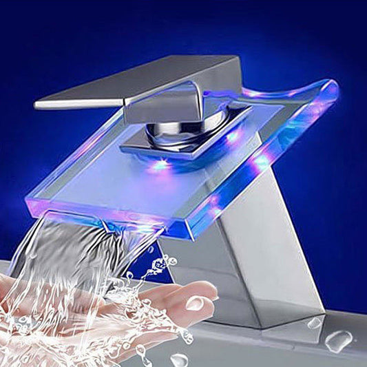 Norvo | 1-Lever Vanity Blandet Krane 1-Hull Kobber Vask Krane med LED-Belysning