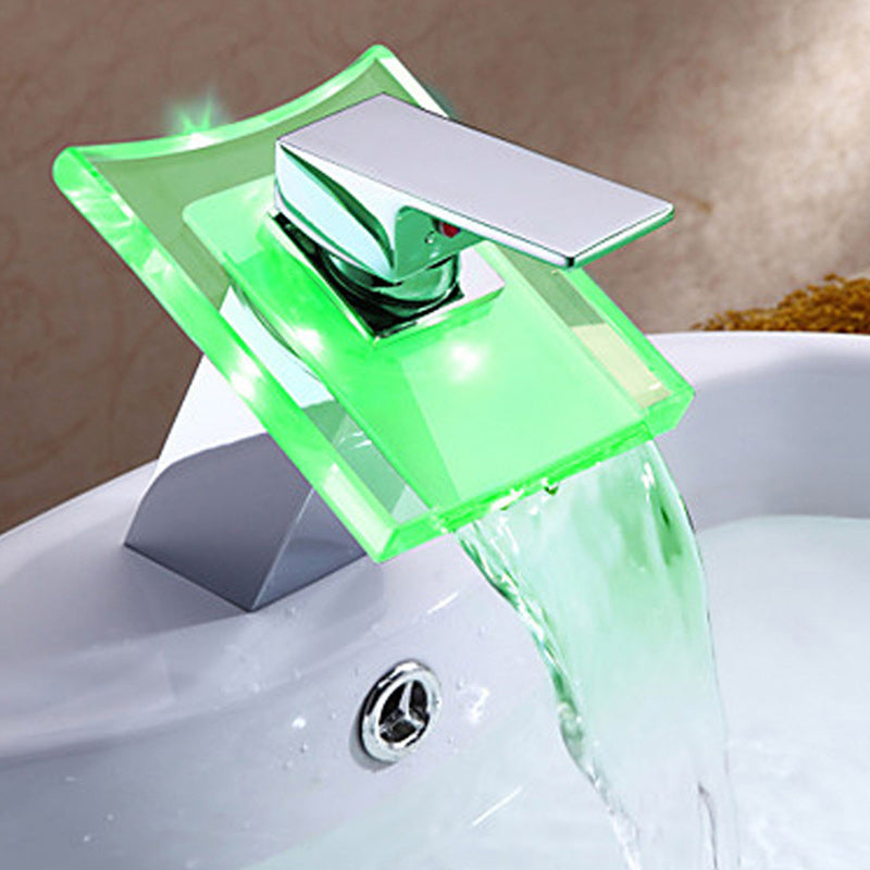 Norvo | 1-Lever Vanity Blandet Krane 1-Hull Kobber Vask Krane med LED-Belysning