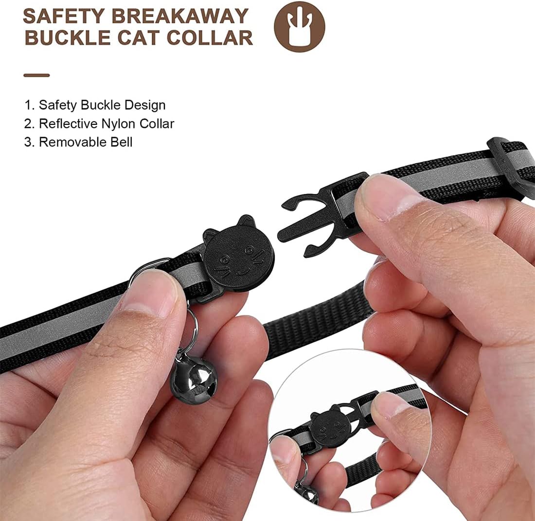 Norvo | Kat GPS Sporingshalsbånd | Hurtigutløserlås, Reflekterende Design & Holdbar for Utendørs Sikkerhetseventyr