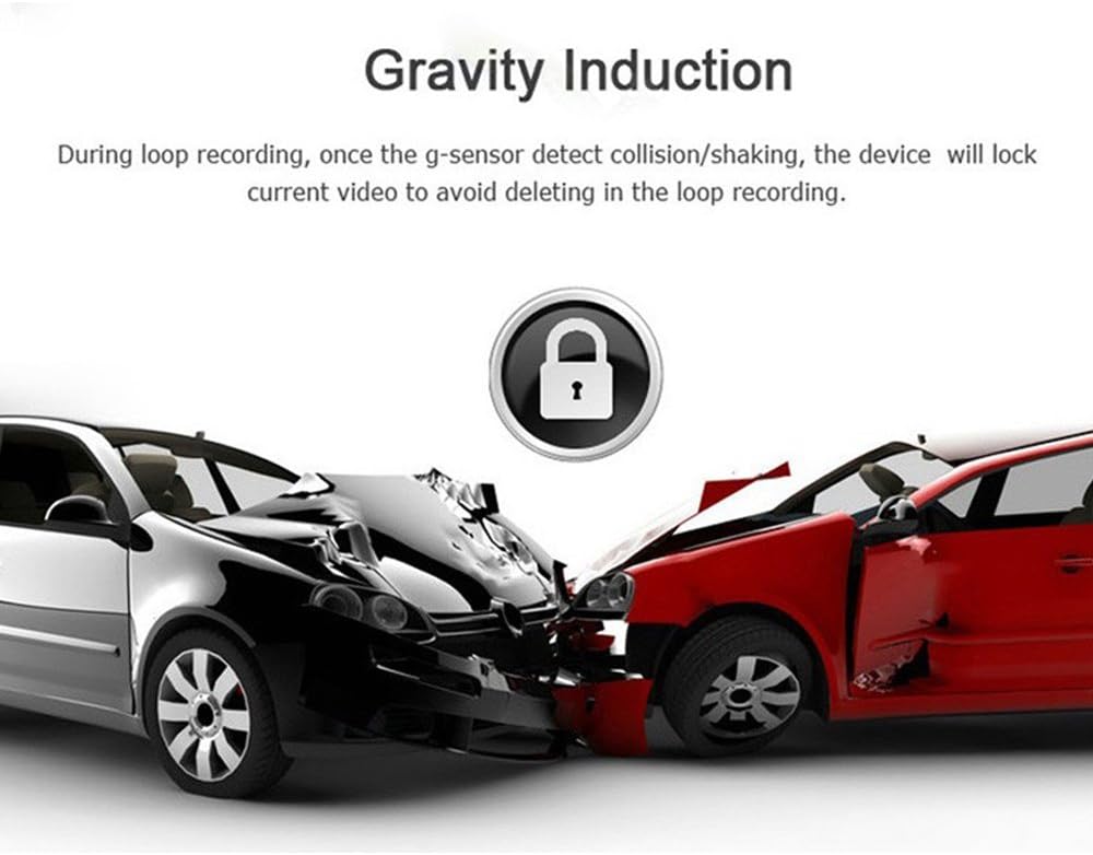 Norvo | WiFi Skjult Dash Cam 1080P med 170° Vidvinkel og G-Sensor