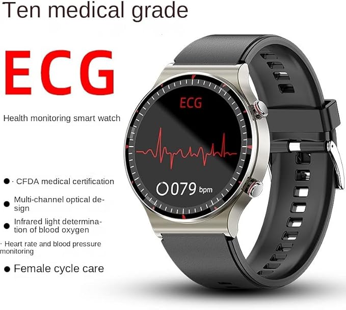 Norvo | CardioSense – Medisinsk ECG Smartwatch med Osram-sensor og 24/7 helsesporing