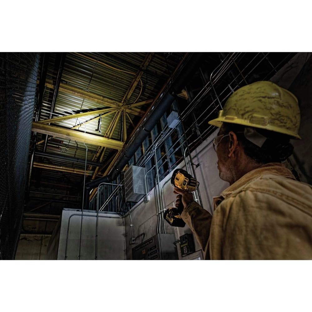 Norvo | Dewalt 20V Max Jobsite Led Spotlight, Klar Rød, Kraftig & Holdbar Belysningsløsning