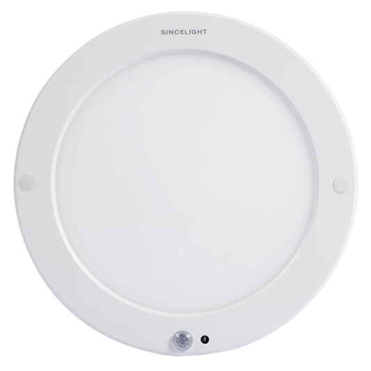 Norvo | Sincelight Pir Led Bevegelsessensor Taklampe, 18W Ultrathin, Varm Hvit, Skumringslys