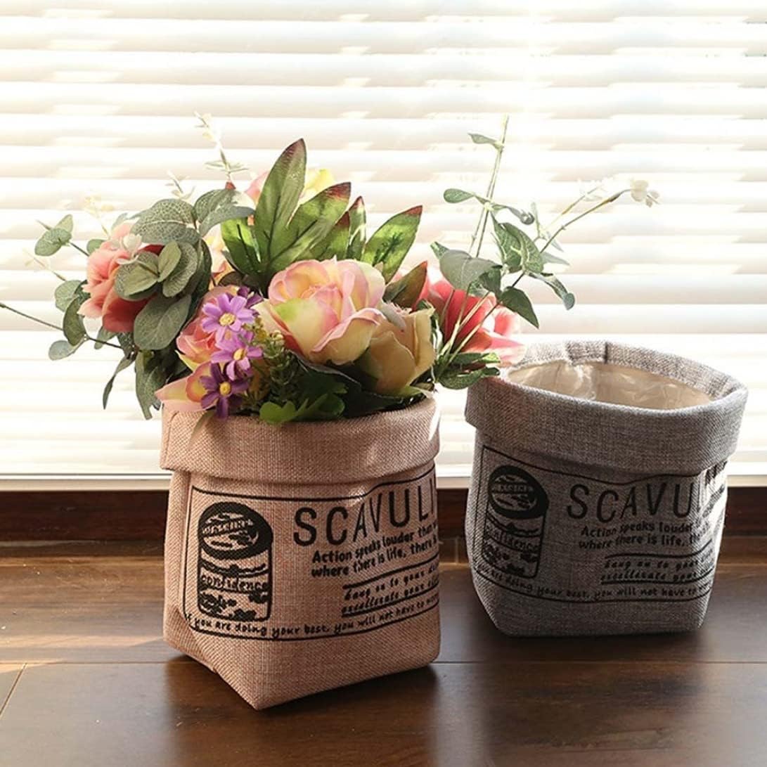 Norvo | Dekorativt tekstil plantekrukke med trykk – Allsidig oppbevaringskrukke for planter og dekor