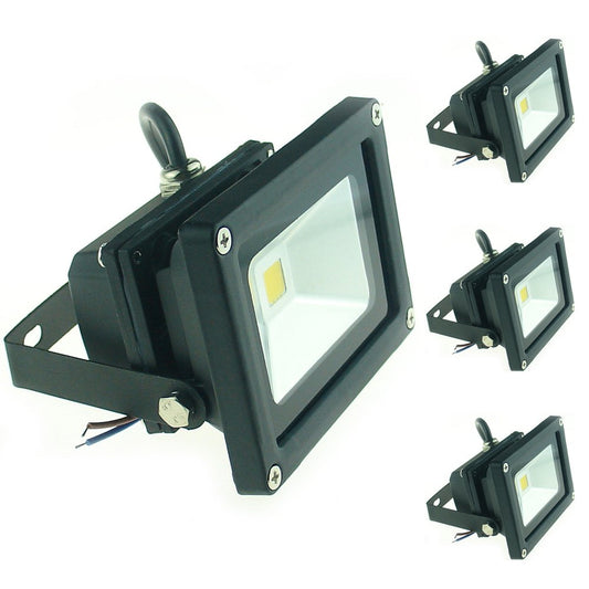 Norvo | Quans 10W Vanntett Led Flomlys - Ultra Lys Varm Hvit Sikkerhetslampe, 4Pcs
