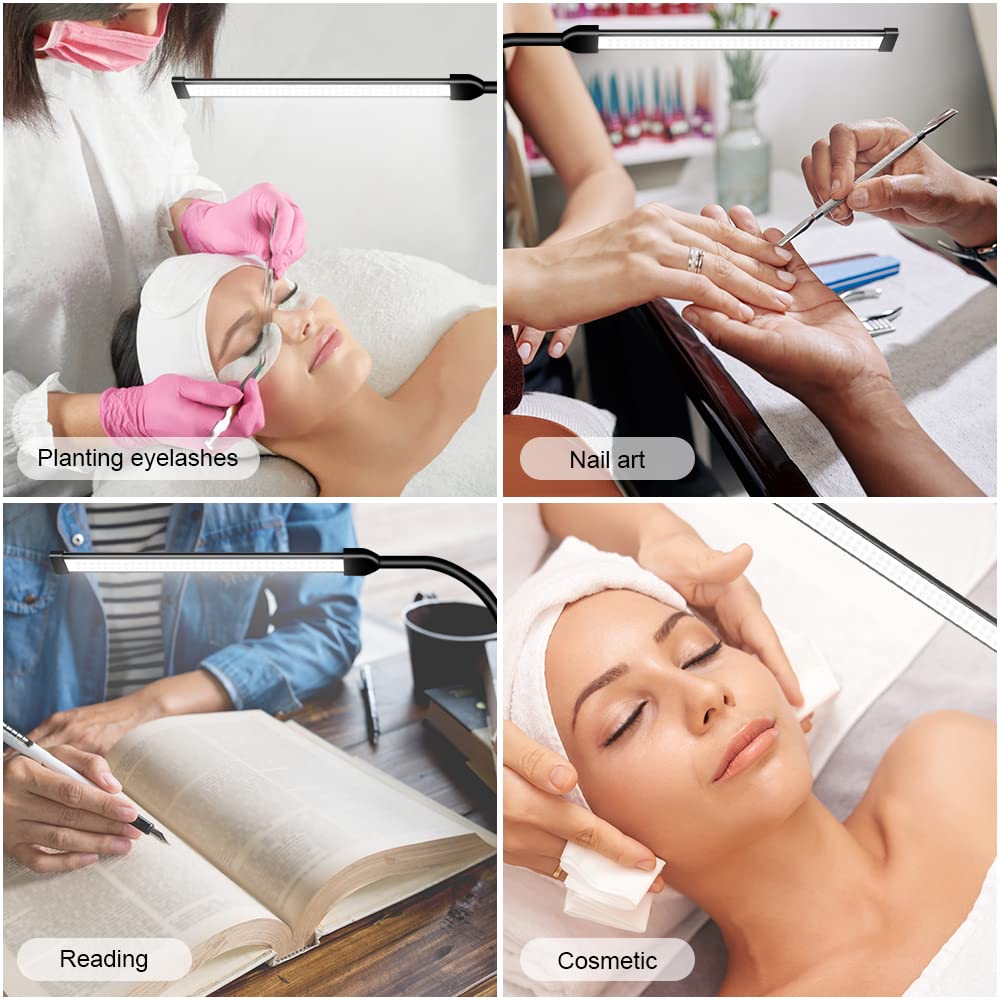 Norvo | Jcotton Justerbar Gåsehals Led Gulvlampe For Vipper Extensions & Makeup - Svart 01