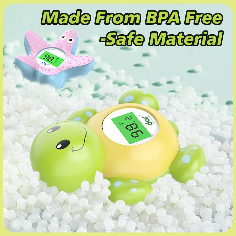 Norvo | AquaSafe Baby Badetermometer – Digital Skjerm med 3 Farger og Temperatur Advarsel