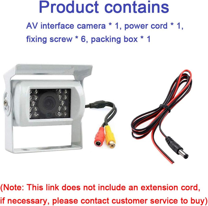Norvo | Truck Backup Camera 12V/24V med 18 LED IR Nattlys IP68