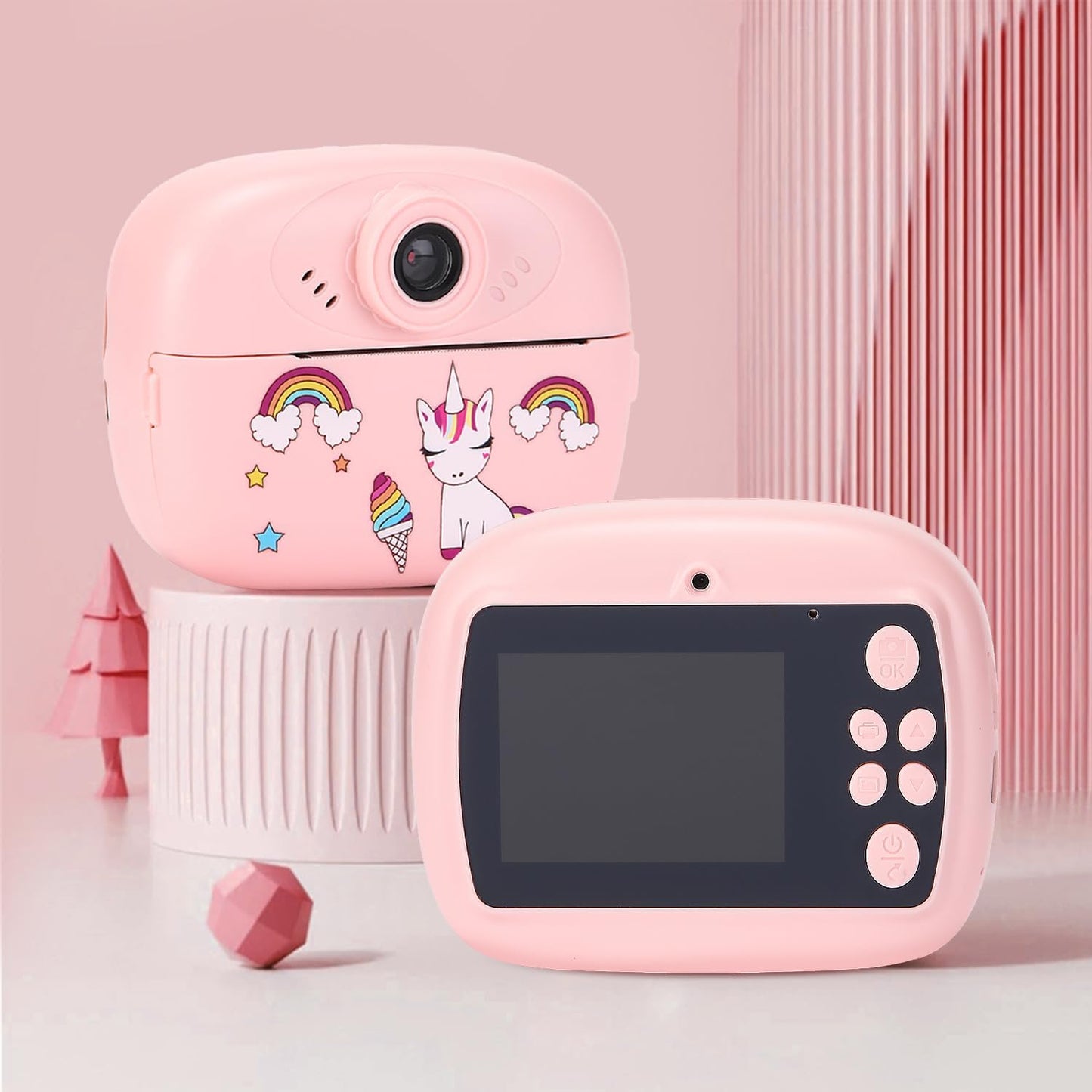 Norvo | Øyeblikksbilde Barn Kamera med Dobbelt Linse, HD Video og Kreativt Sett – Lymora