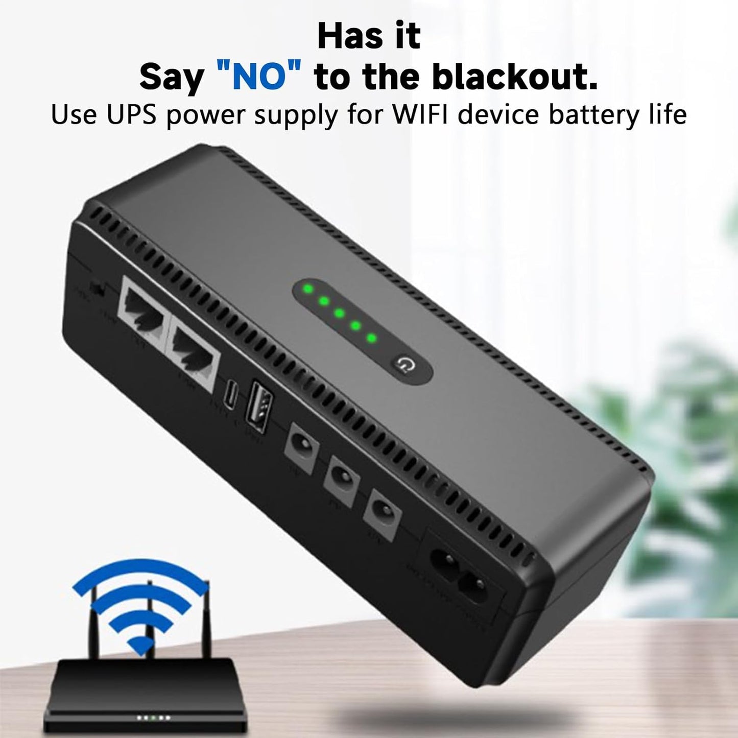Frendorf | UPS N backup-batteri 10400 mAh Kompakt strømforsyning – Nexora