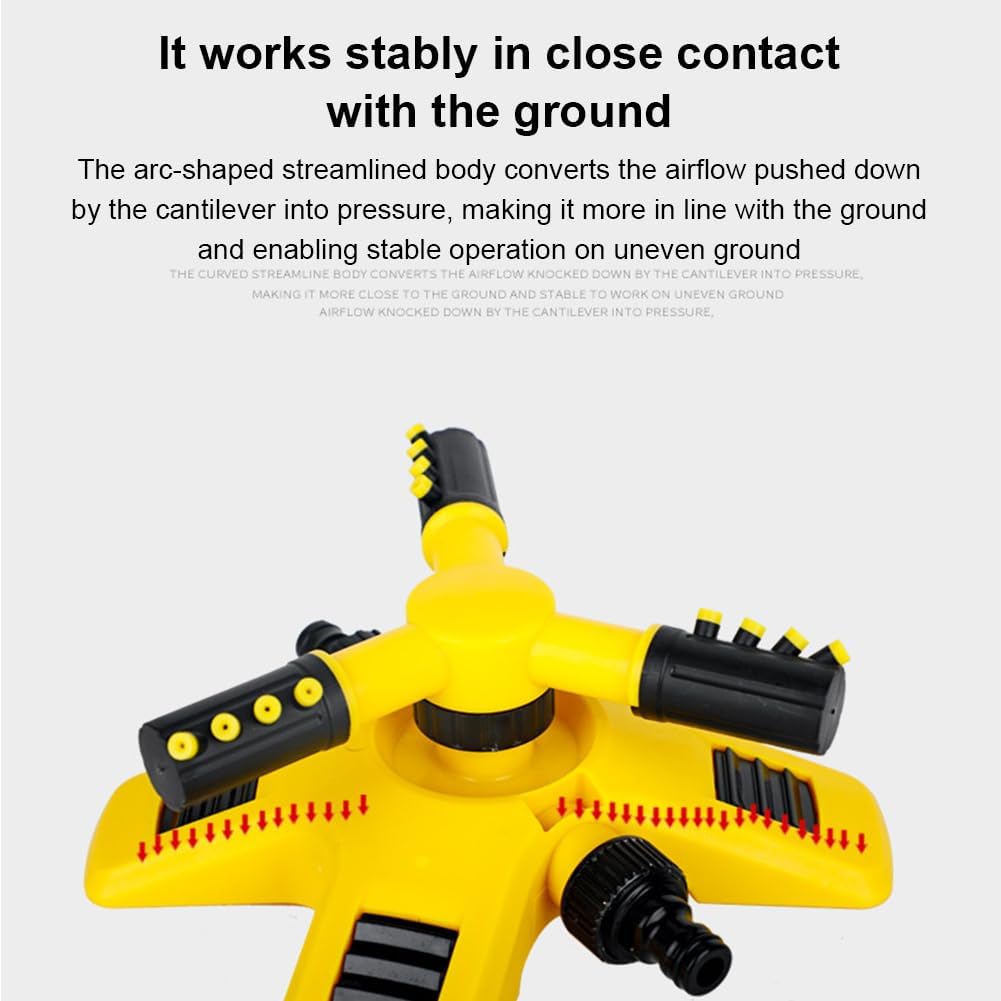 Norvo | 360° Roterende Plen Sprinkler | Stabil, Multi-Vinkel Dysene for Jevn Dekning i Store Hager