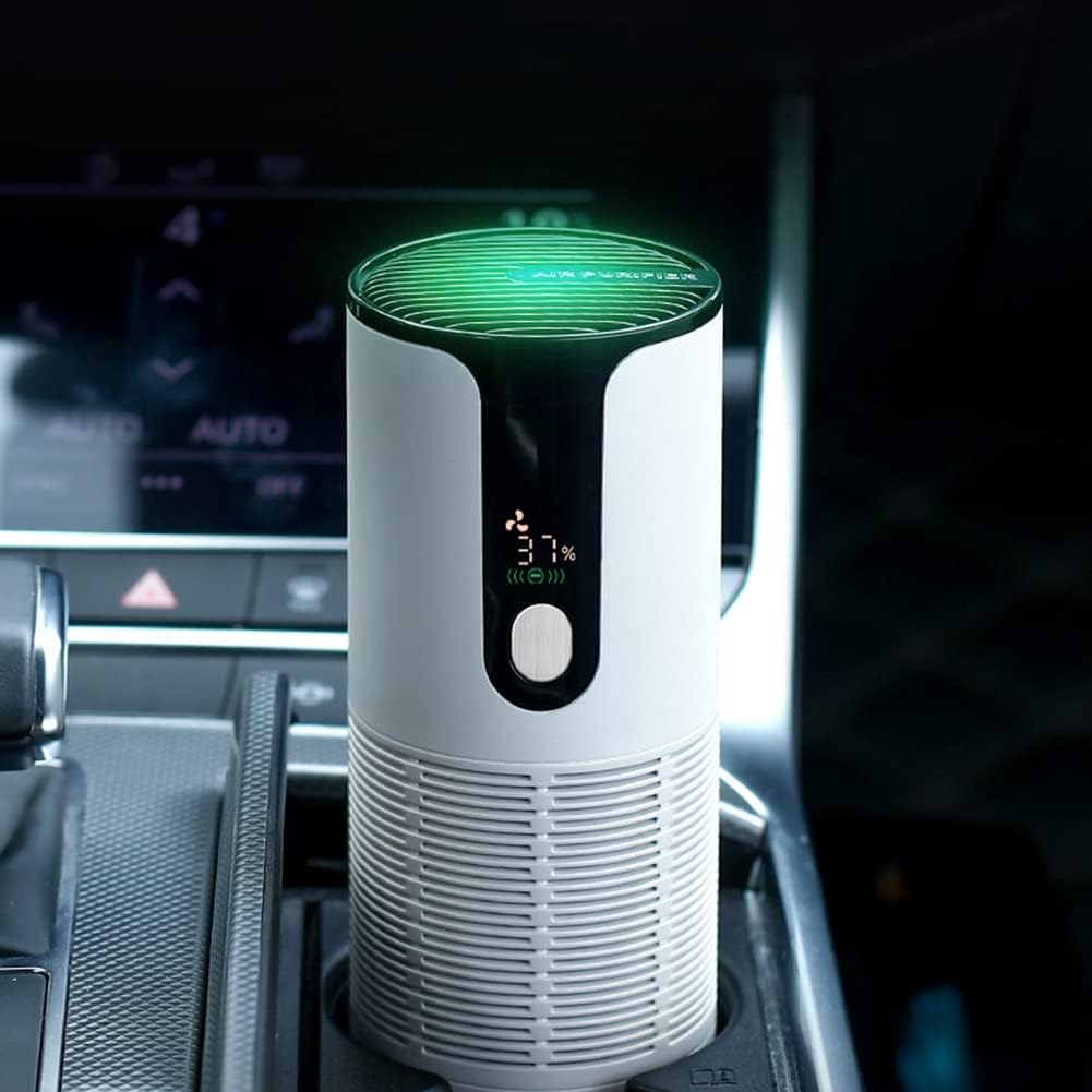 Norvo | Bærbar Renser Rensesystem – USB Oppladbar Luftfrisker med Aktivert Kull & Aromaterapi