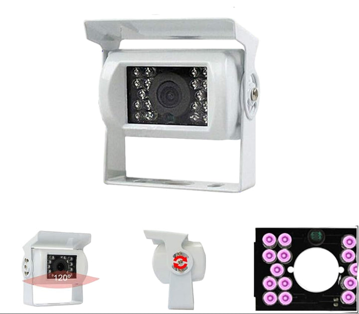 Norvo | Truck Backup Camera 12V/24V med 18 LED IR Nattlys IP68